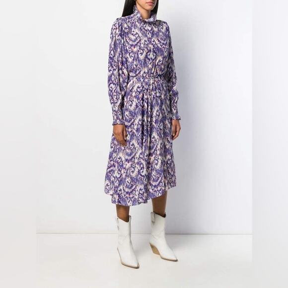 ISABEL MARANT ETOILE Yescott High Neck Midi Dress - Picture 11 of 12
